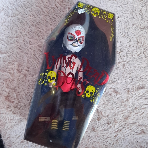 El Luchador- vintage Living Dead Doll w box and death cert! Masked wrestler! - Picture 12 of 12